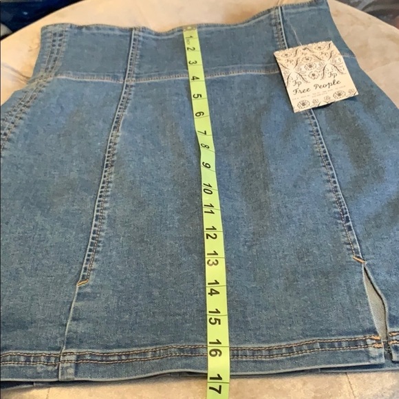 Free People Denim Mini Skirt, new with tags - Picture 10 of 11